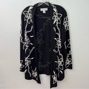 Lauren Michelle Embroidered Open Cardigan